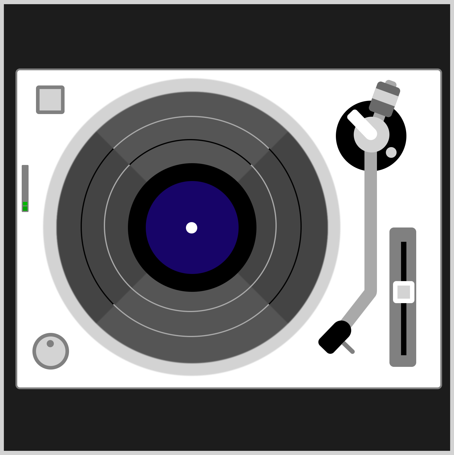 Audio Meter Top - Dark Green Bars