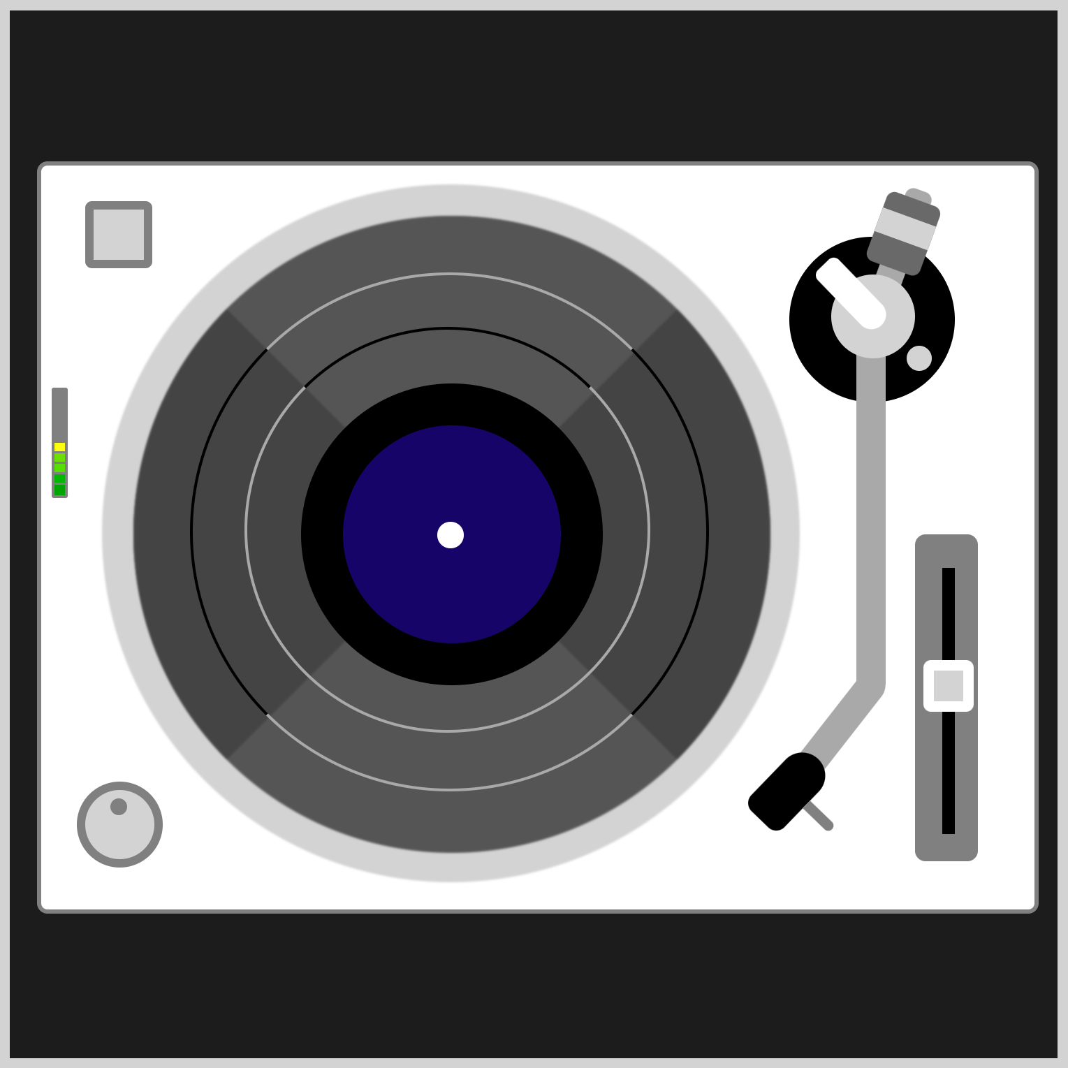 Audio Meter Top - Light Green and Yellow Bars