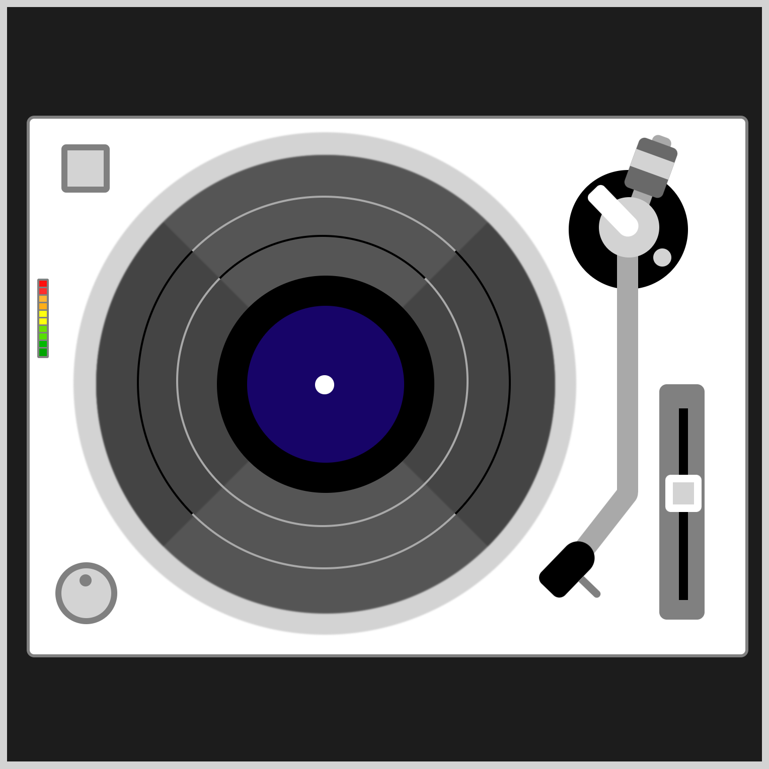 Audio Meter Top - Orange and Red Bars