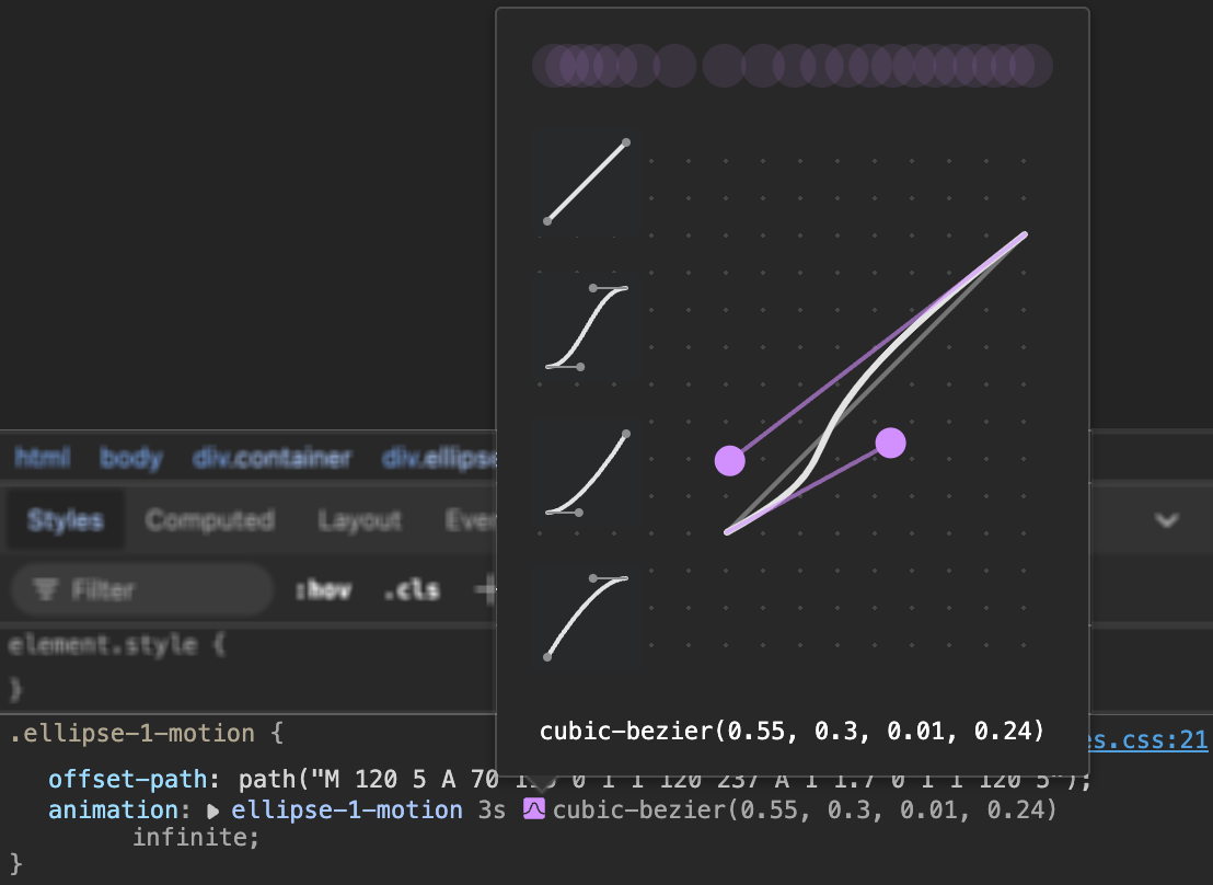 Chromium cubic-bezier Tool