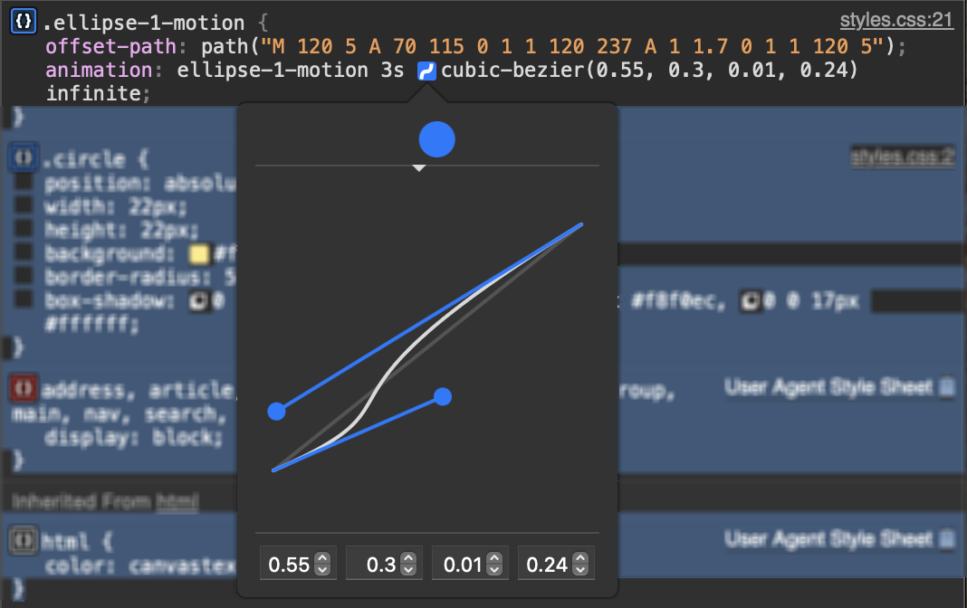 Safari cubic-bezier Tool