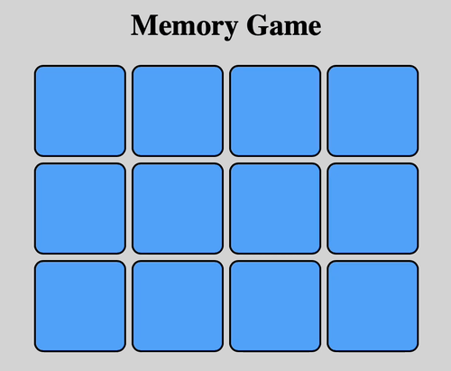 メモリーゲームのサンプル メモリーゲームのサンプル