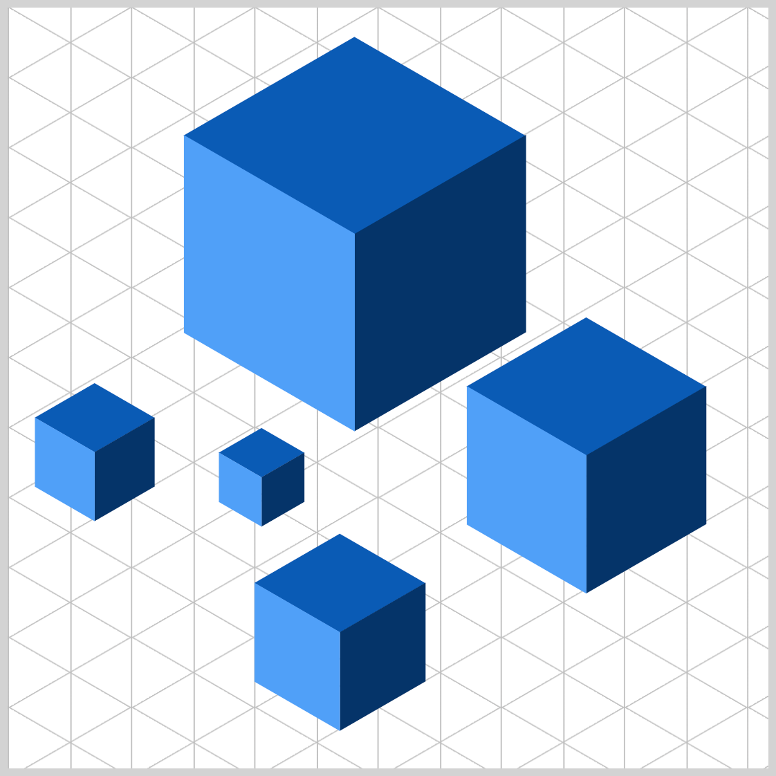 Multiple Isometric Cubes - With Grid Preview Multiple Isometric Cubes - With Grid Preview