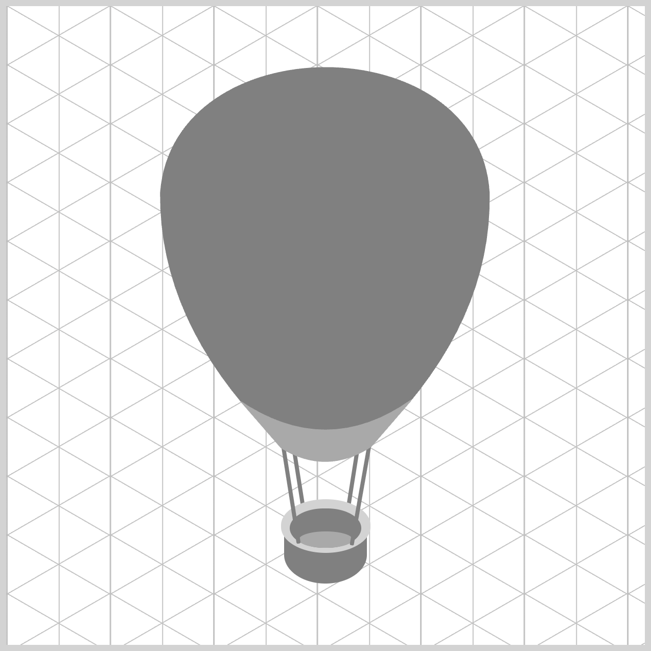 Hot Air Balloon - Grayscale Preview