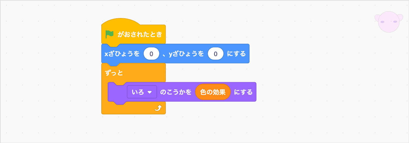 ずっと、いろのこうかをかえる