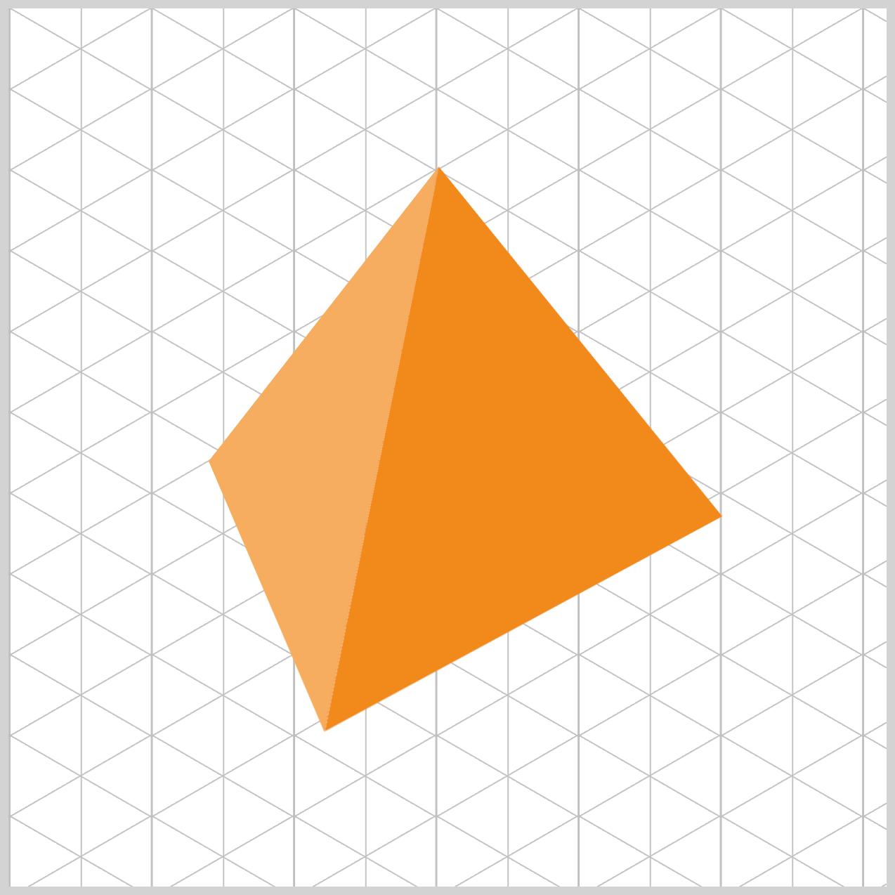 Isometric Pyramid Around 30 Degree Turn