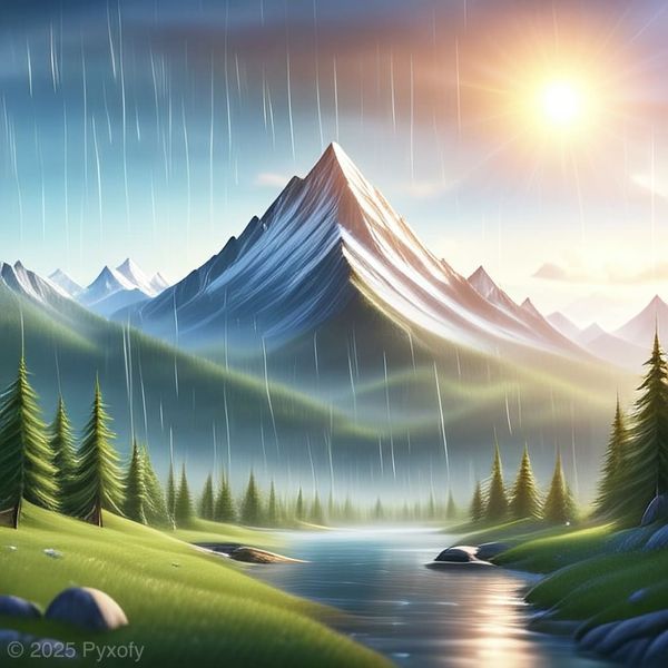 スクラッチプログラミング - 雨(あめ)のパララックスアニメーション