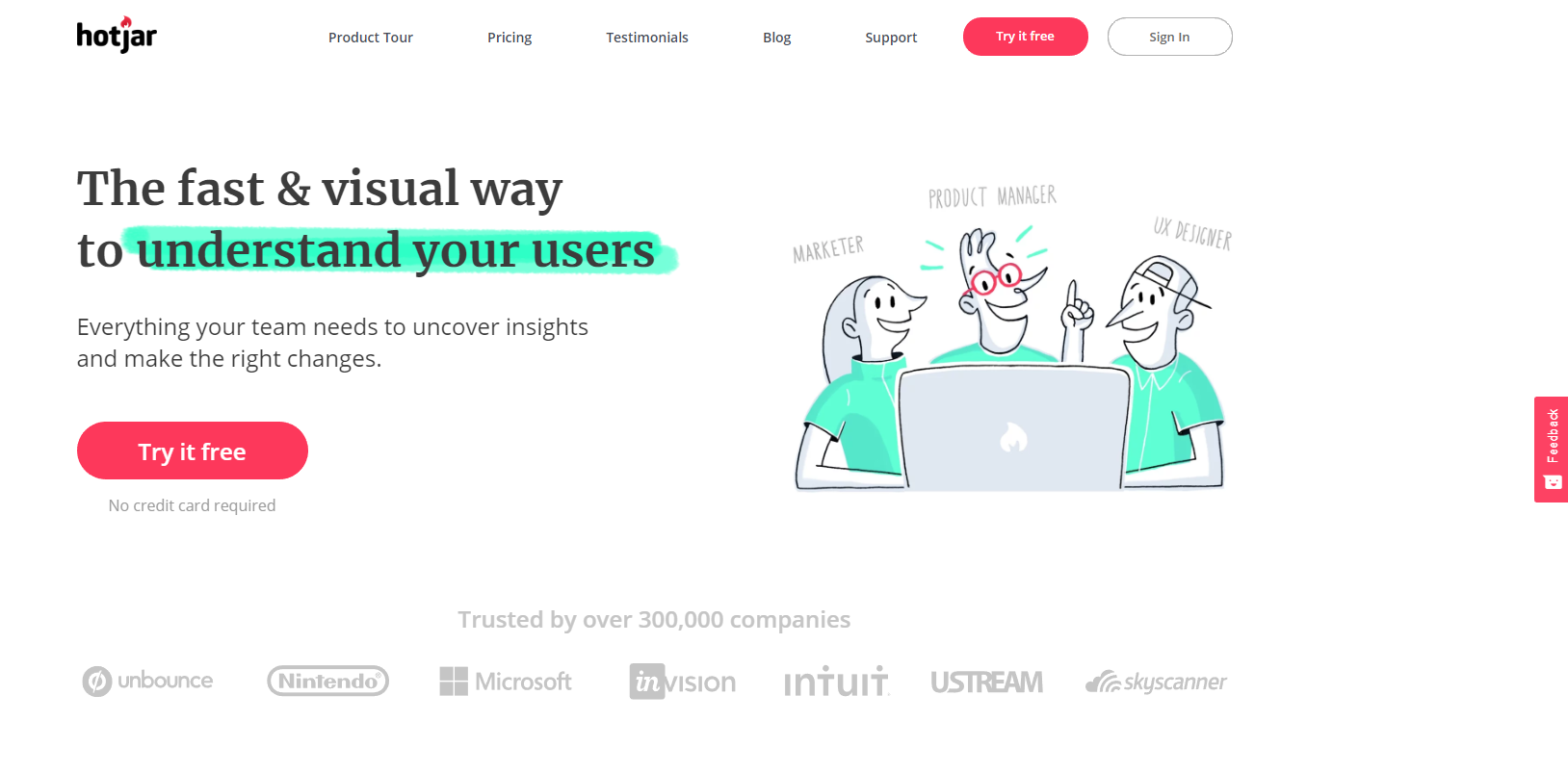 Hotjar call to action