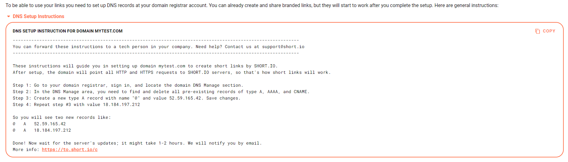 shortio-domain-configuration