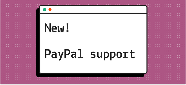New! PayPal support