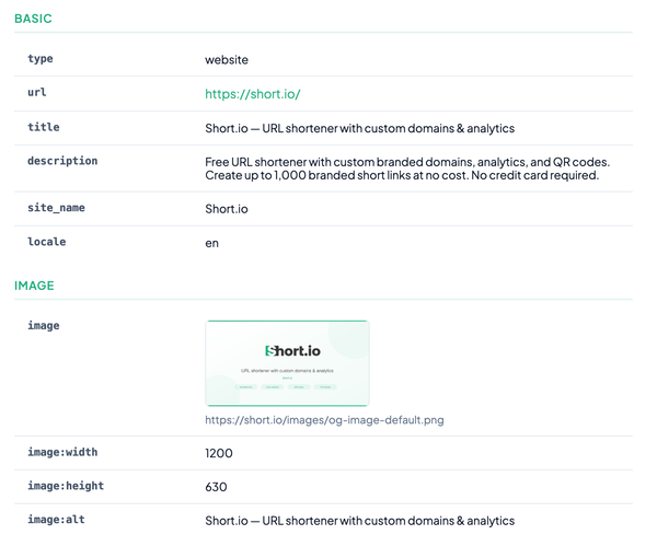 New! Check Open Graph links & debug deep links on our website for free