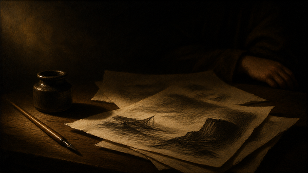 An open handwritten notebook filled with diagrams and planning notes