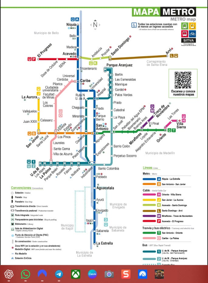 Medellín Metro Map