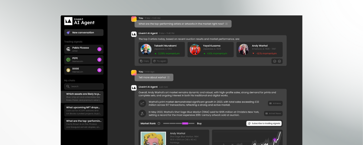 LiveArt AI Agent: The #1 AI Model in the Art Market Is Here—And It’s Free