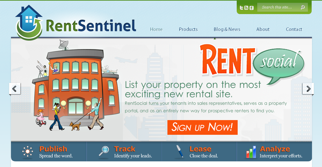 Screenshot of RentSentinel and RentSocial