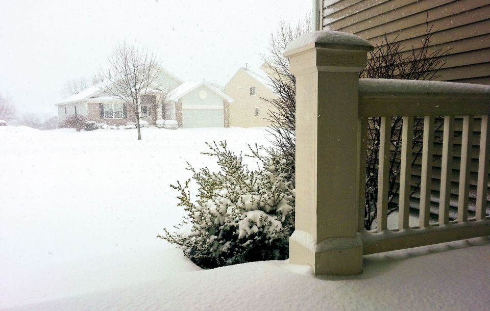 Snow Falling on Driveways