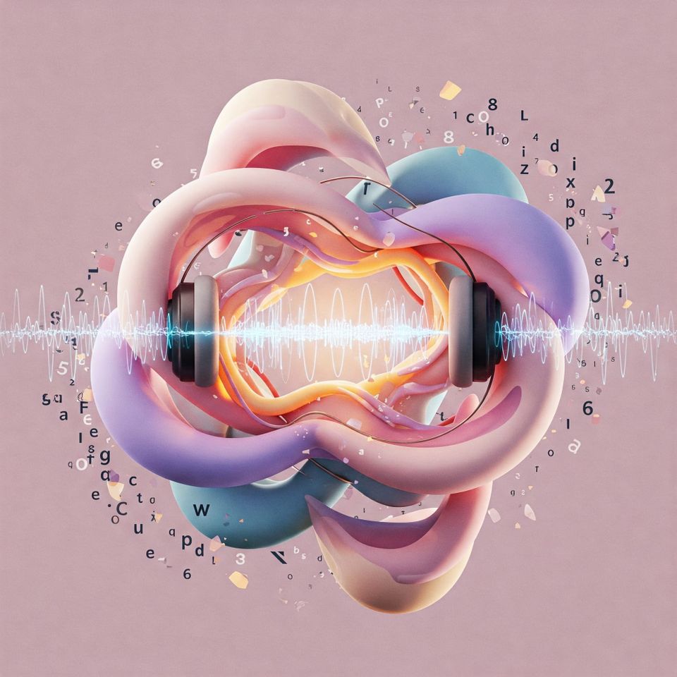 Google Gemini's idea of "An abstract image of an audiobook".