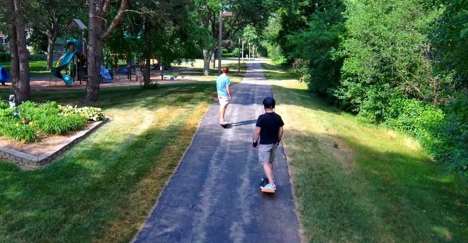 A Short Ride with a OneWheel and Skydio 2 Drone