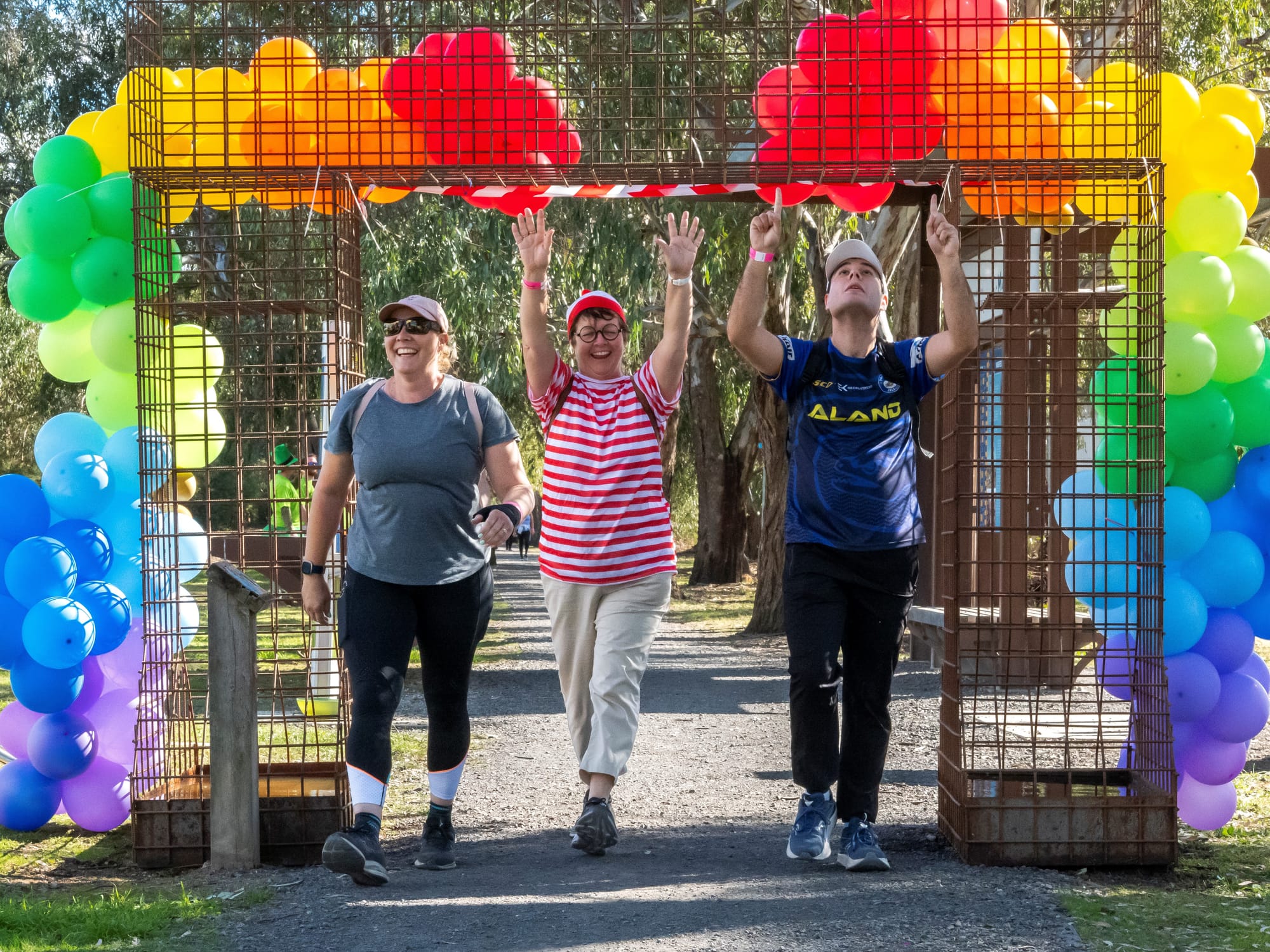 OVER THE FINISH LINE: The walk finishes up in Mansfield near the information centre.