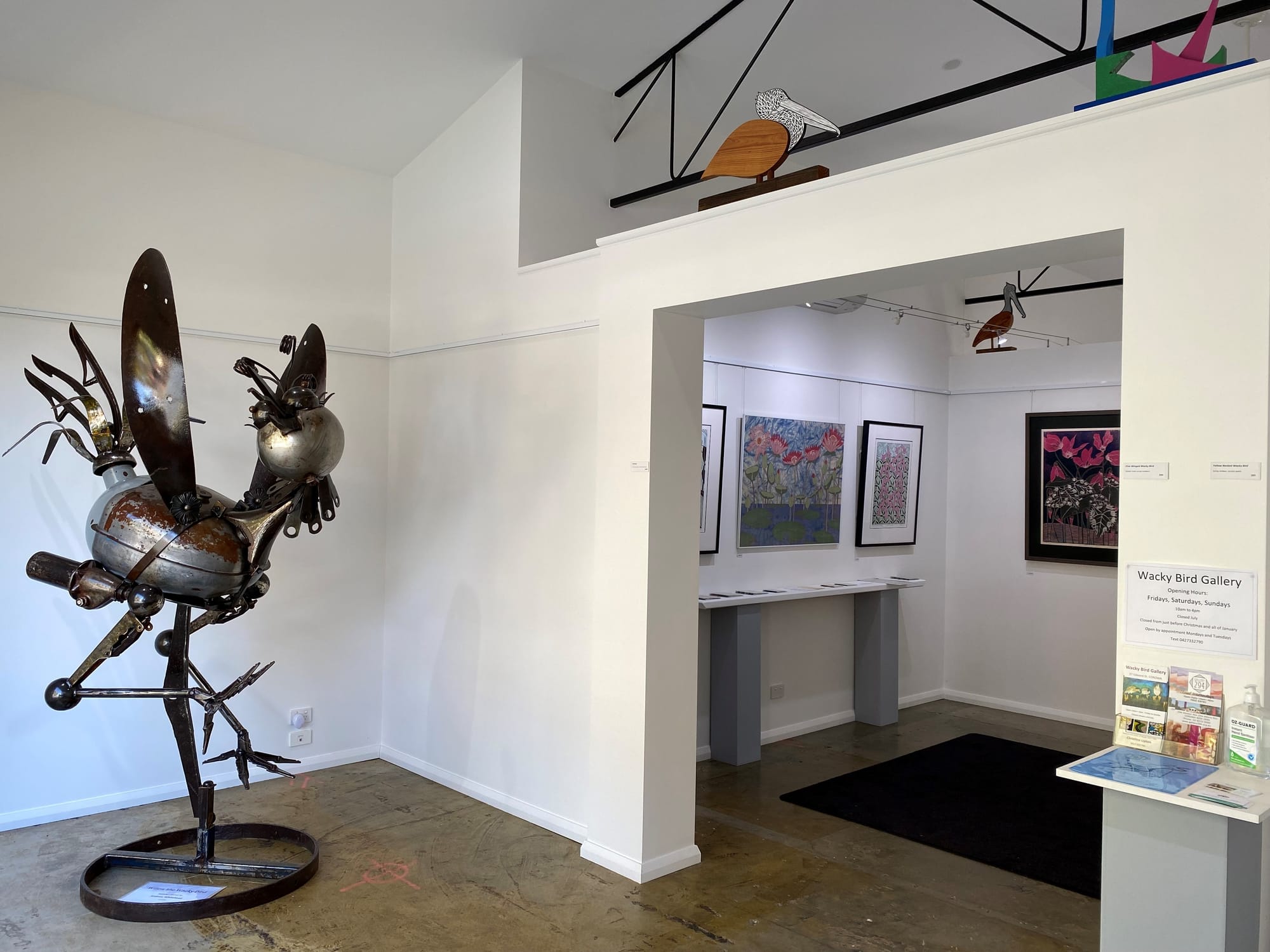 UNIQUE ART: At the Wacky Bird Gallery you will discover a world of unique art representing nature. 