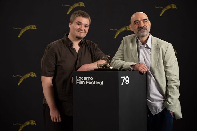 Florin Șerban and, on the left, actor Teodor Butănescu