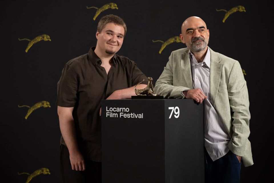 Florin Șerban and, on the left, actor Teodor Butănescu