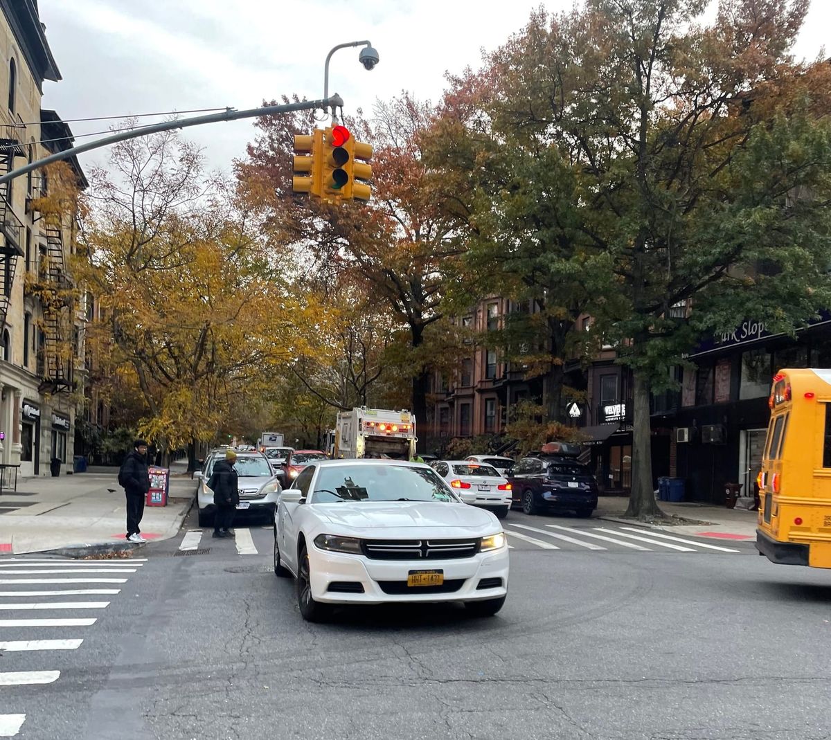 Society broke down and all, but you really still need to stop at red lights