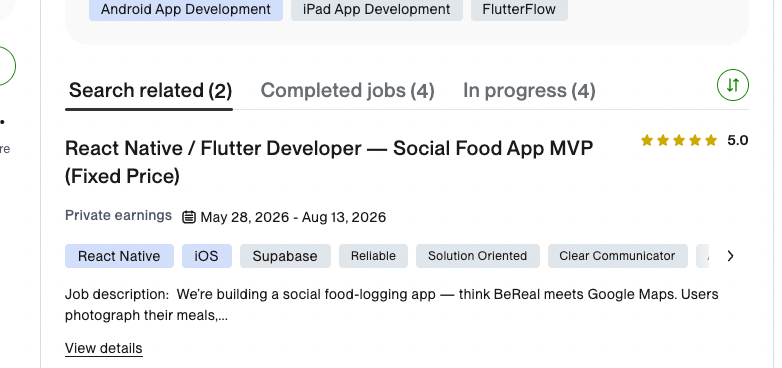 Upwork removed classification for most of relevant/similar jobs