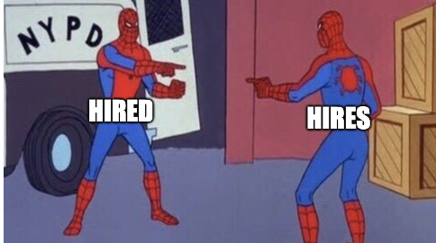 The difference between "Hires" and "Hired" on Upwork