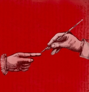 BLOOD ON THE DESK