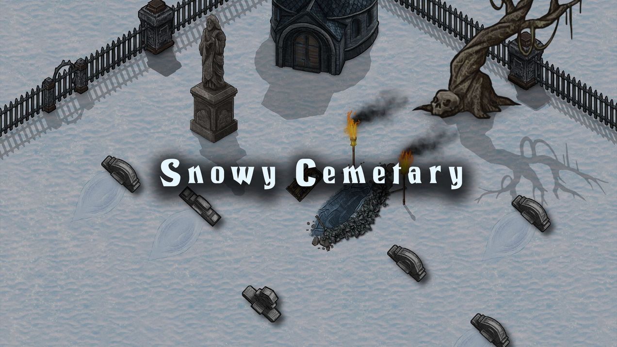 Any world snowy cemetery