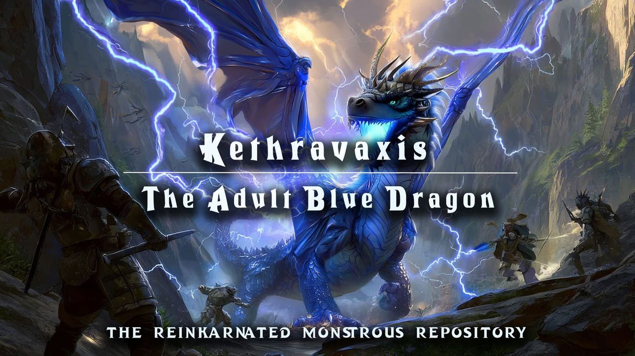 Kethravaxis - The Adult Blue Dragon