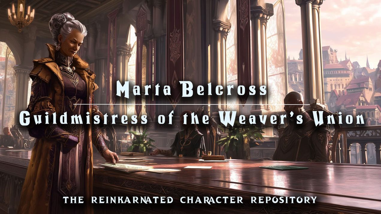 Marta Belcross – Guildmistress of the Weaver's Union