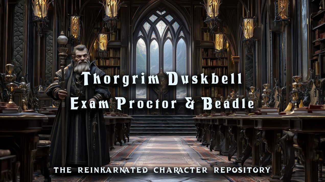 Thorgrim Duskbell - Exam Proctor & Beadle of Brightcrown University