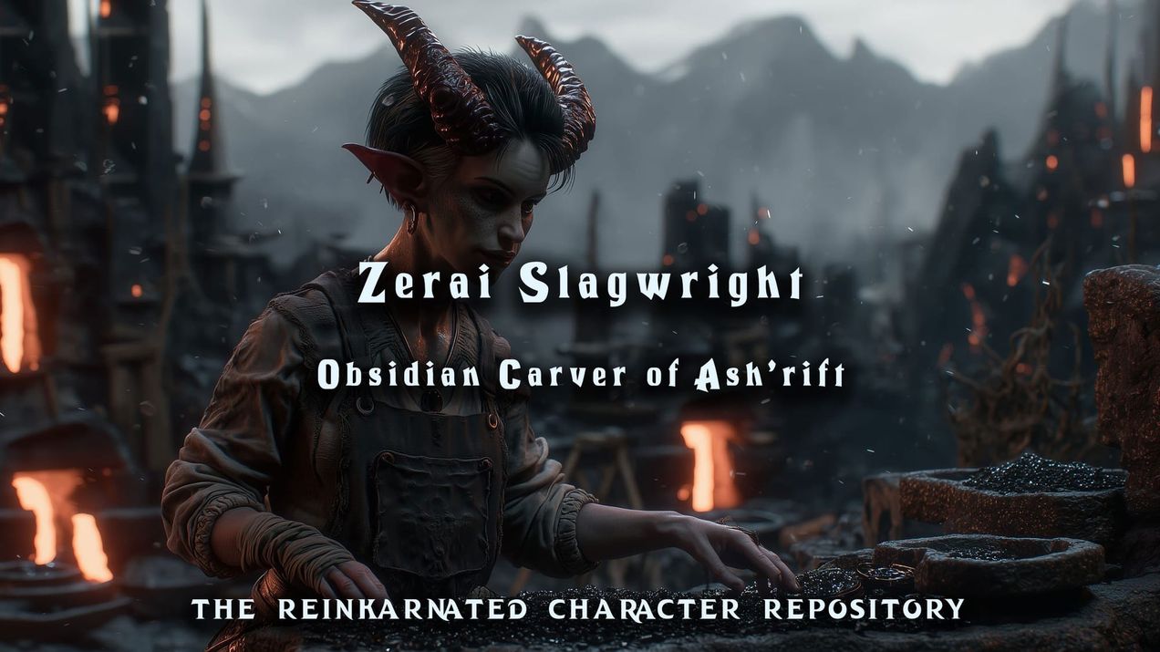 Zerai Slagwright - Obsidian Carver of Ash'rift