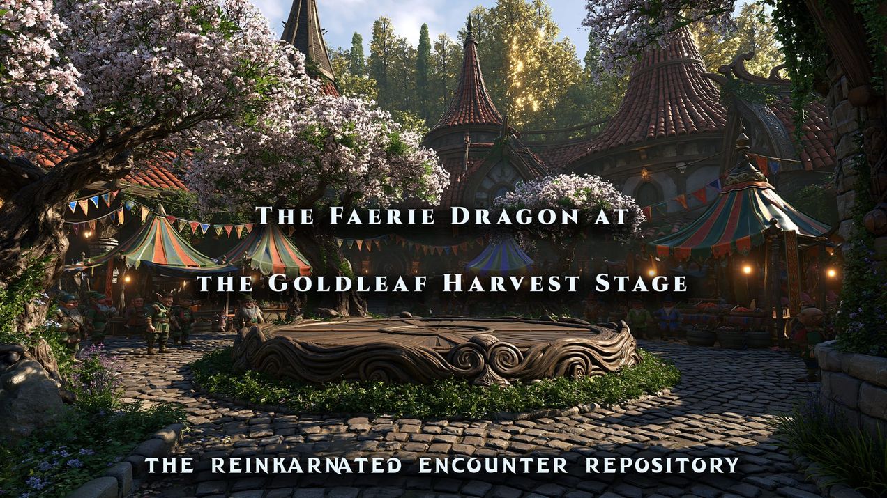 The Faerie Dragon at the Goldleaf Harvest Stage
