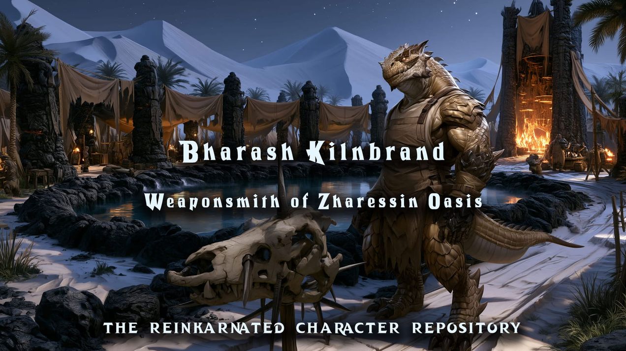Bharash Kilnbrand - Weaponsmith of Zharessin Oasis