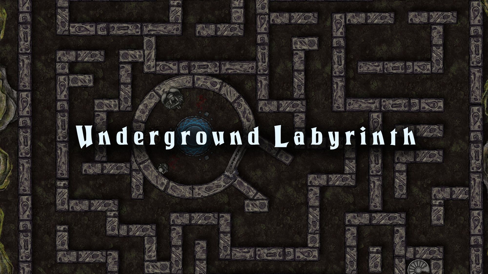 Underground labyrinth battle map — D&D 5e VTT by D&D ReinKarnated