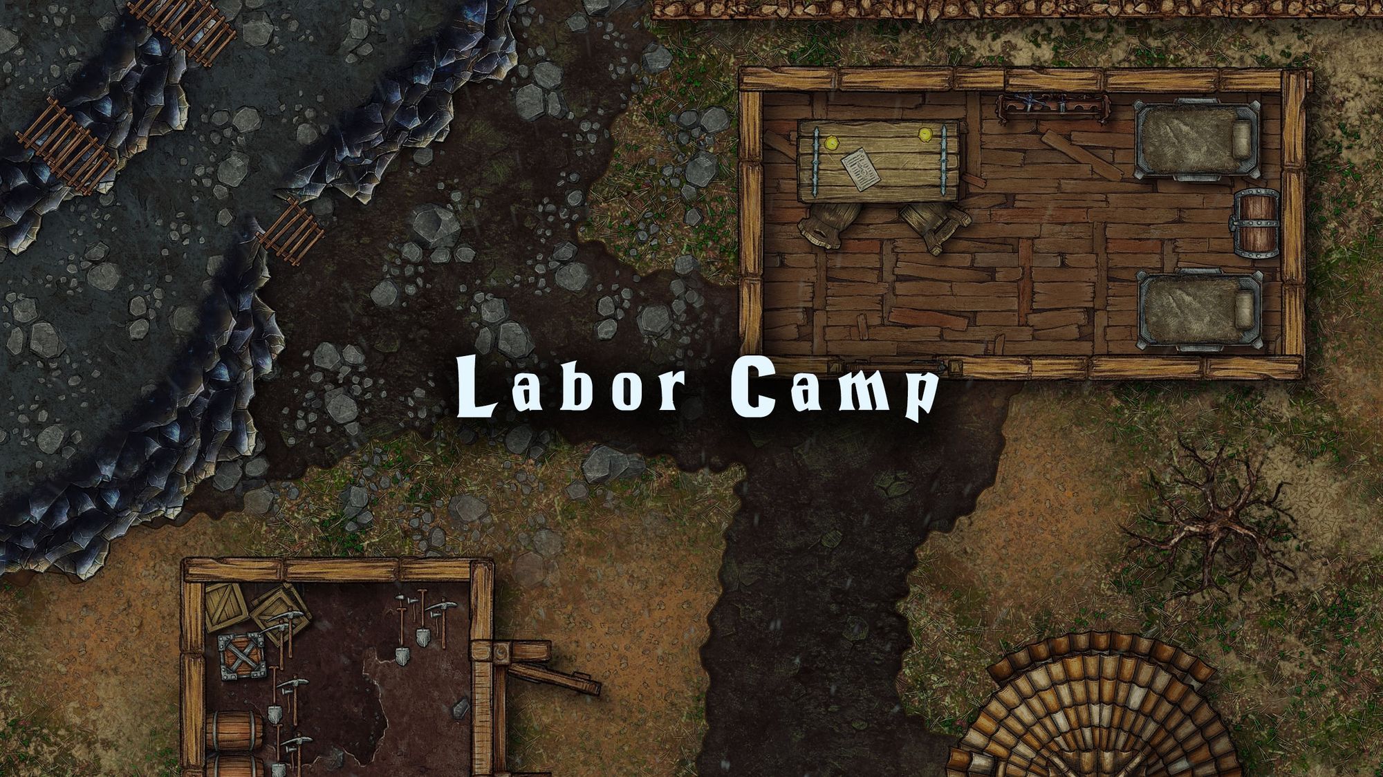 Labor camp battle map — D&D 5e VTT by D&D ReinKarnated