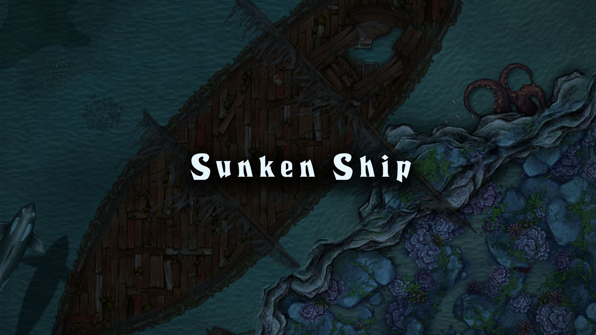 Sunken ship battle map — D&D 5e VTT by D&D ReinKarnated