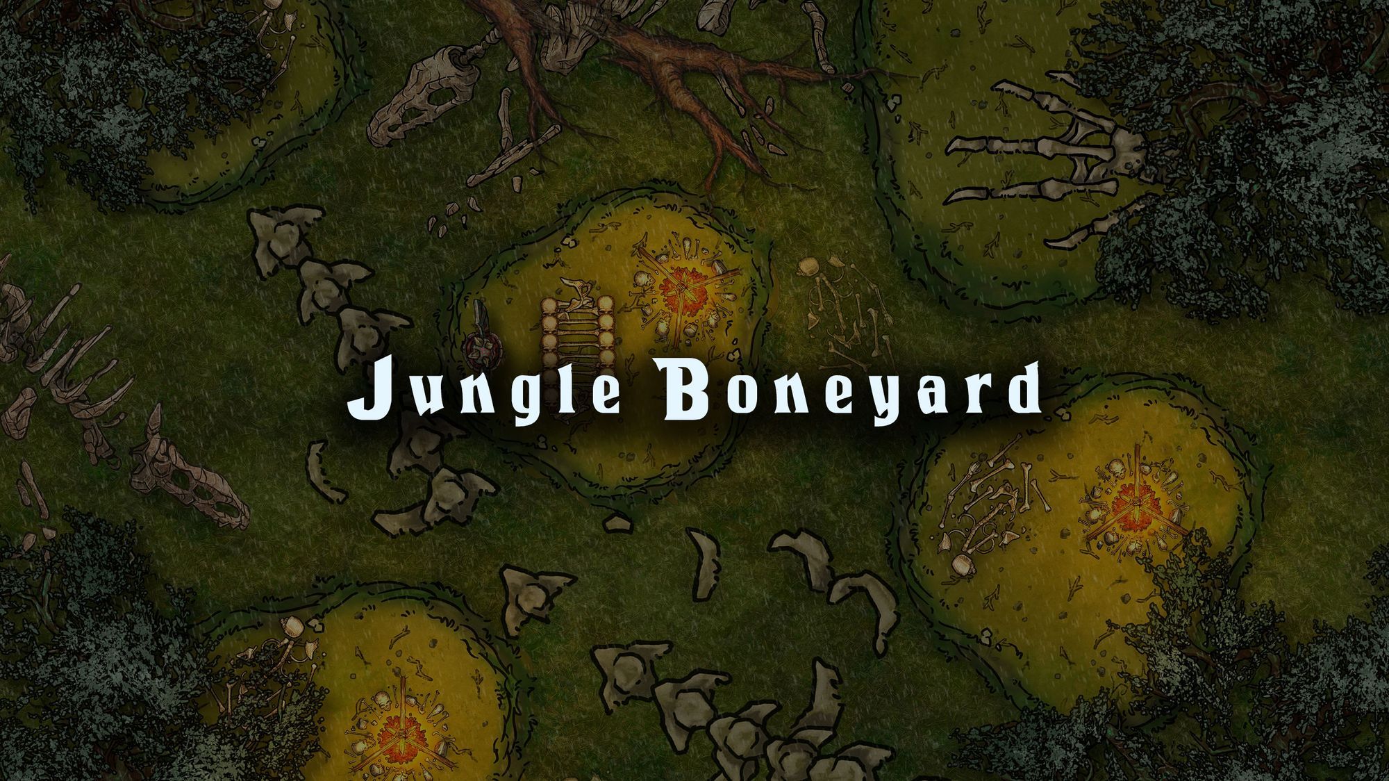 Jungle Boneyard battle map — D&D 5e VTT by D&D ReinKarnated