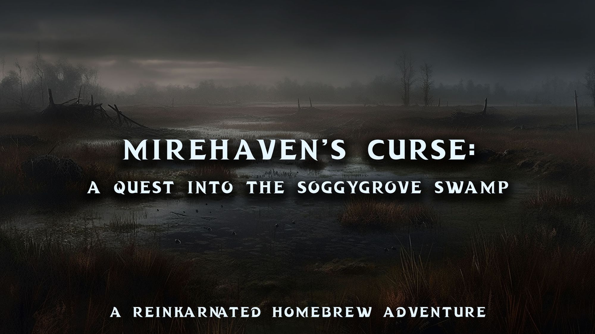 Mirehaven's Curse D&D 5e one-shot adventure key art — swamp setting by D&D ReinKarnated