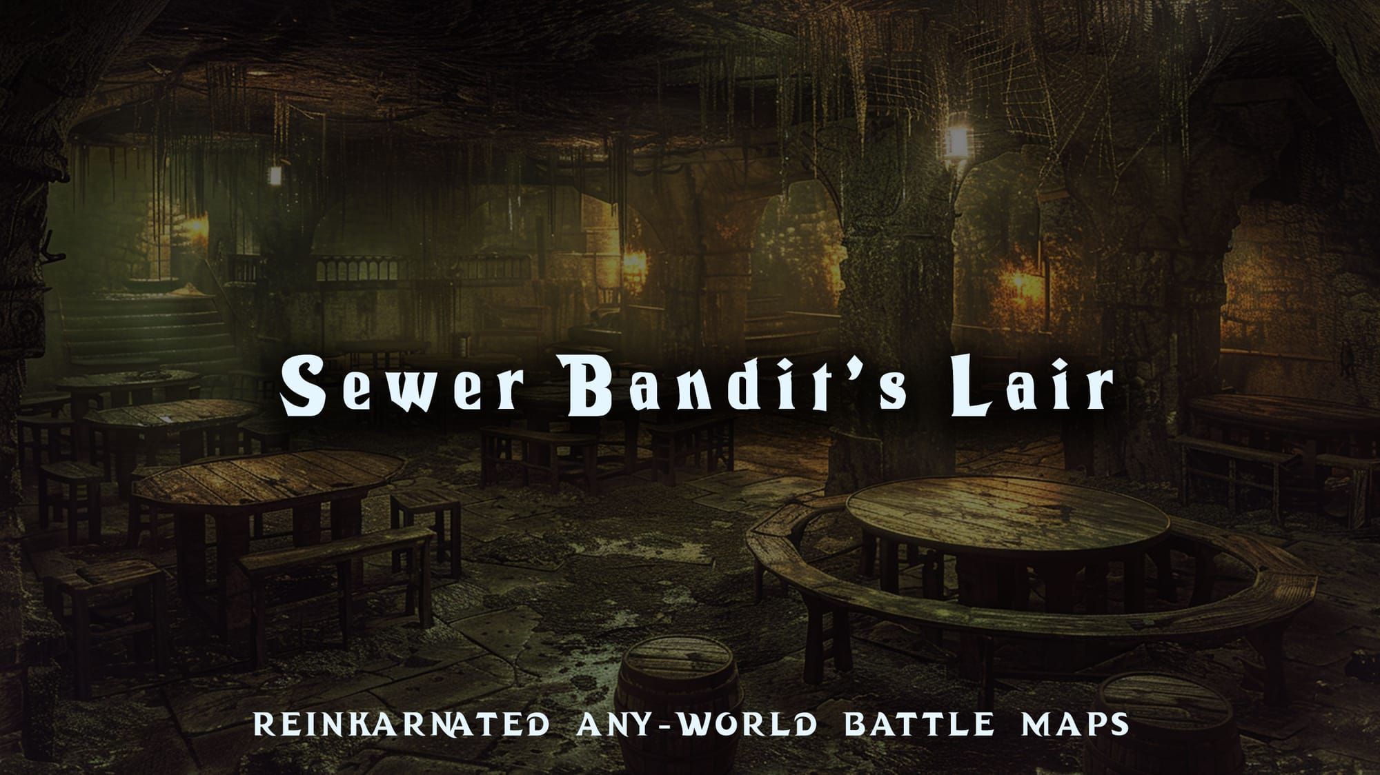 Sewer Bandit's Lair battle map — D&D 5e VTT by D&D ReinKarnated