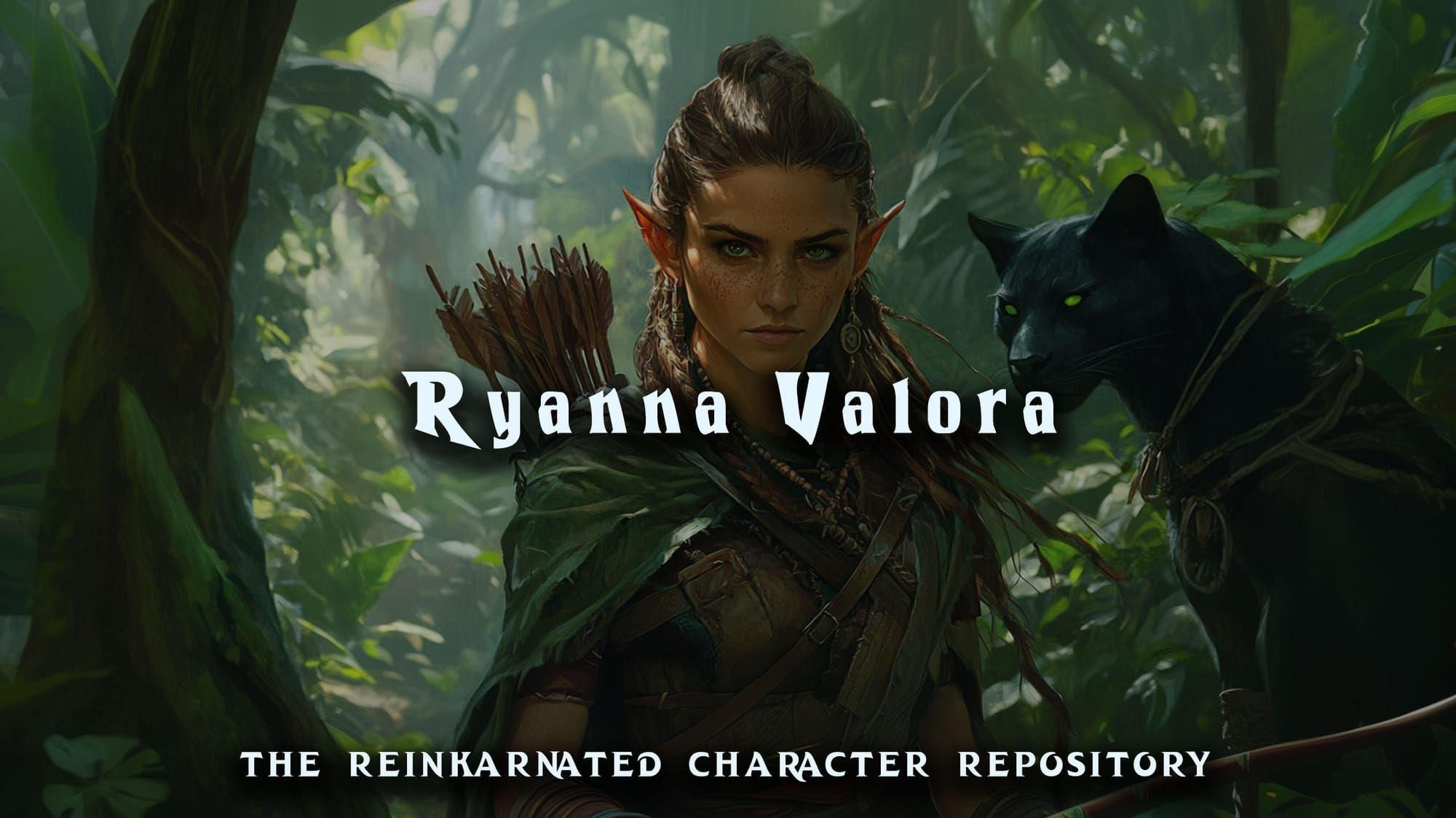 Rynna Valora jungle guardian NPC portrait — free D&D 5e character by D&D ReinKarnated