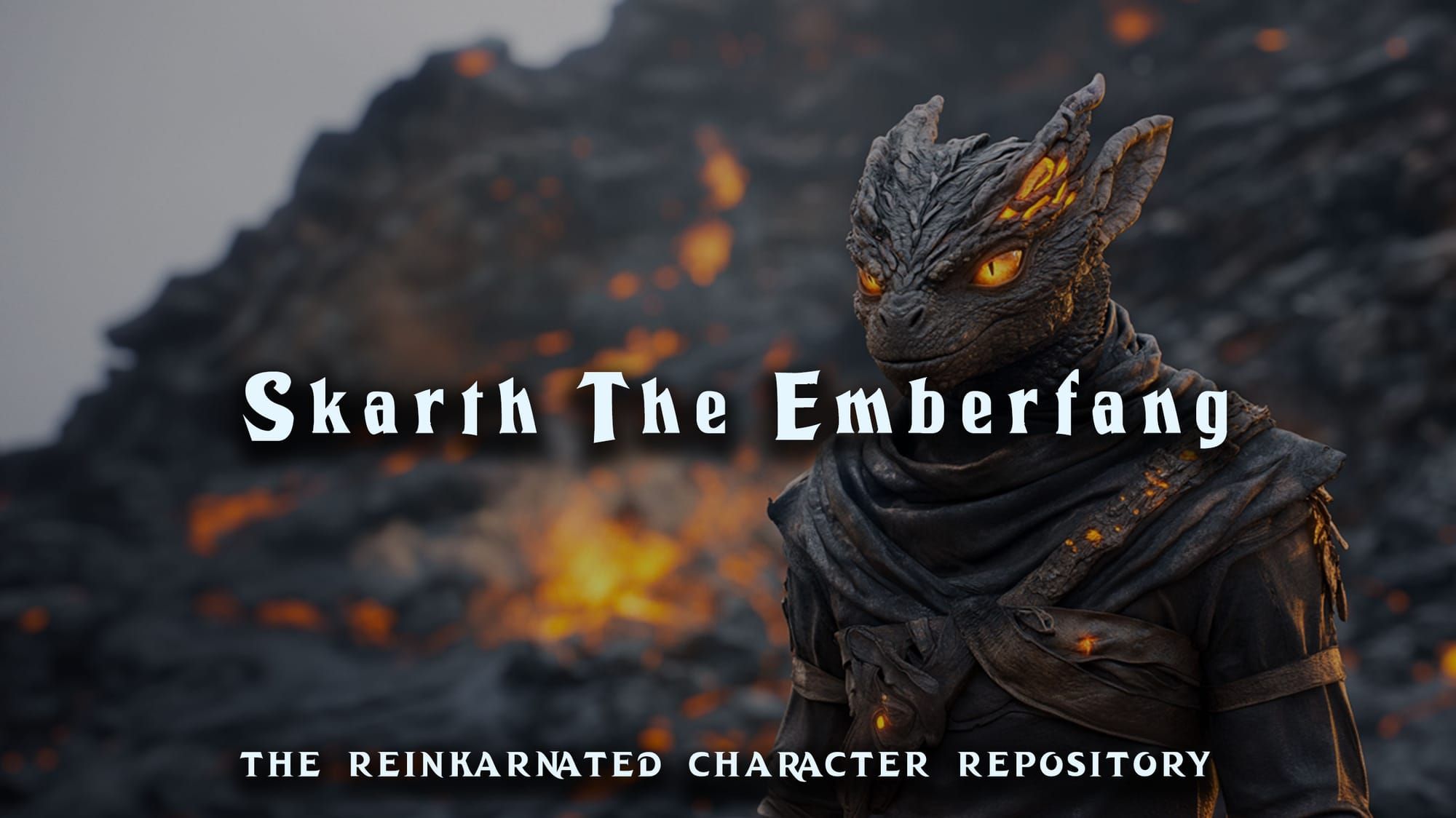 Skarth the Emberfang kobold sorcerer NPC portrait — D&D 5e