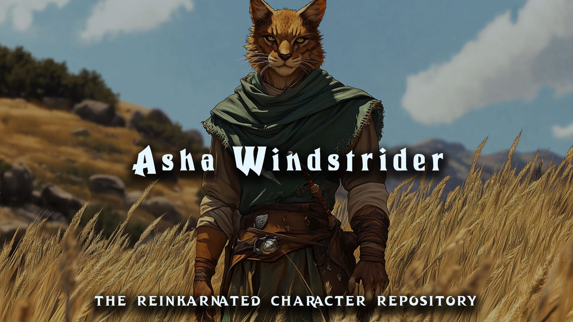 Asha Windstrider Tabaxi messenger NPC portrait — D&D 5e by D&D ReinKarnated