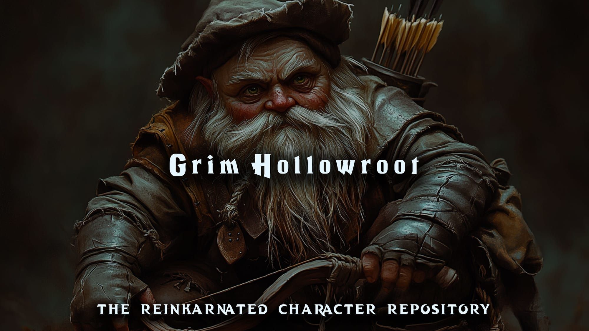Grim Hollowroot gnome trapper NPC portrait — D&D 5e by D&D ReinKarnated