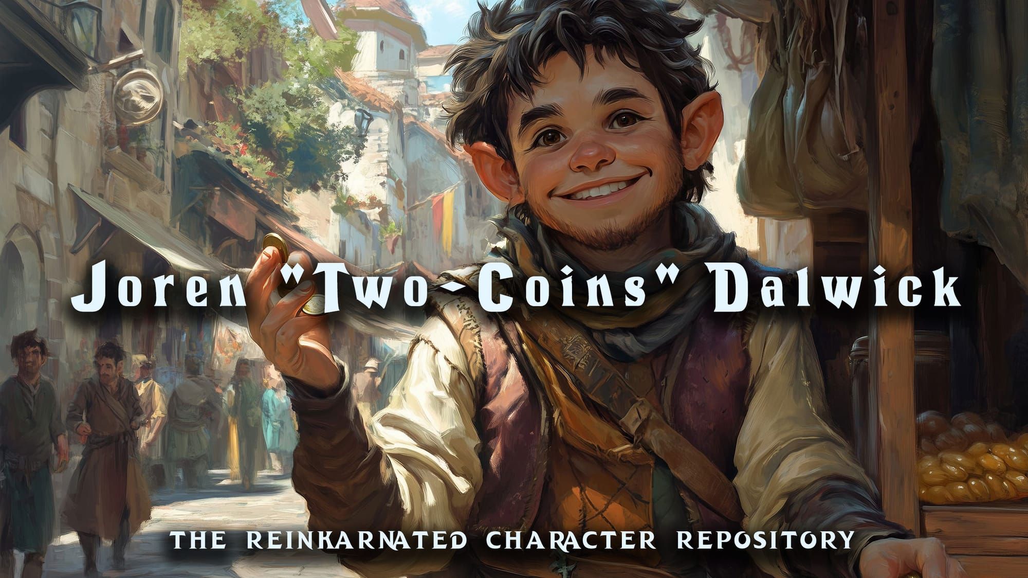 Joren Two-Coins Dalwick human vendor NPC portrait — D&D 5e