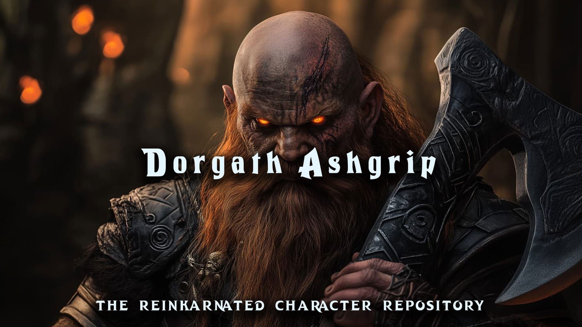 Dorgath Ashgrip dwarf NPC portrait — D&D 5e by D&D ReinKarnated