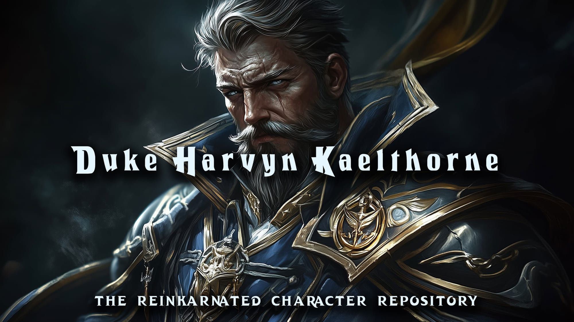 Duke Harvyn Kaelthorne human noble NPC portrait — D&D 5e